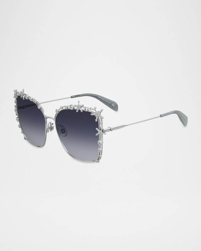 astrid star embellished square sunglasses